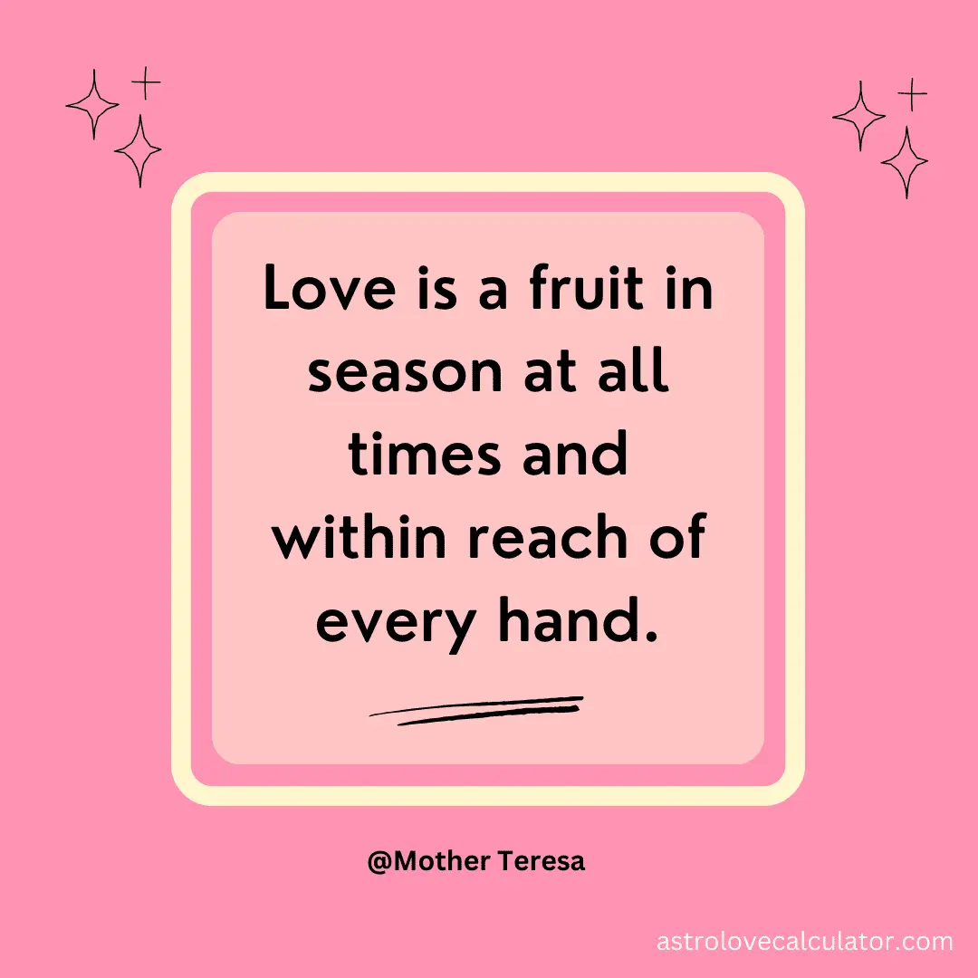Love quotes given by Mother Teresa